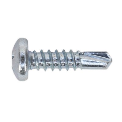 Sealey Zinc Plated Self-Drilling Pan Head Phillips Screw 4.8 x 19mm - Pack of 100