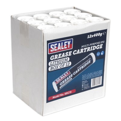 Sealey EP2 Lithium Grease Cartridge 400g - Pack of 12