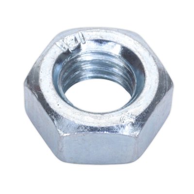 Sealey Zinc Plated Steel Nut M8, DIN 934 - Pack of 100