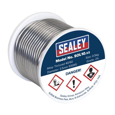 Sealey Quick Flow Solder Wire 3.25mm/10SWG 0.5kg Reel