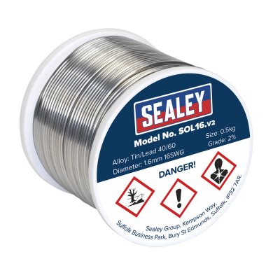 Sealey Quick Flow Solder Wire 1.6mm/16SWG 0.5kg Reel