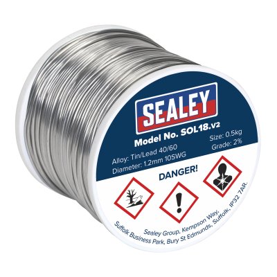 Sealey Quick Flow Solder Wire 1.2mm/18SWG 0.5kg Reel