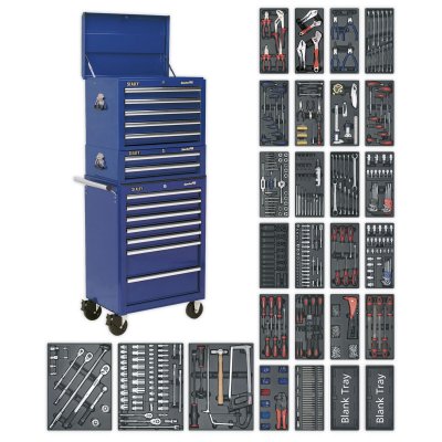 Sealey Superline PRO Tool Chest Combination 14 Drawer with 1179pc Tool Kit - Blue