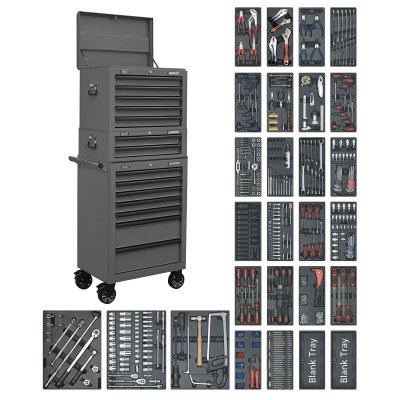 Sealey Superline PRO Tool Chest Combination 14 Drawer with 1179pc Tool Kit - Grey