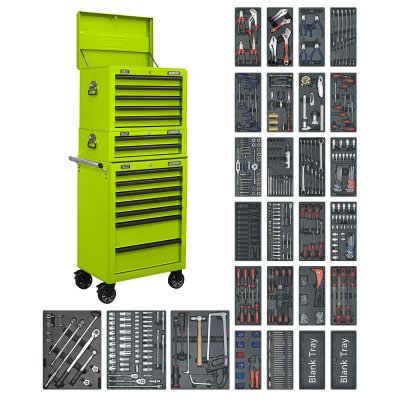 Sealey Superline PRO Tool Chest Combination 14 Drawer with 1179pc Tool Kit - Green