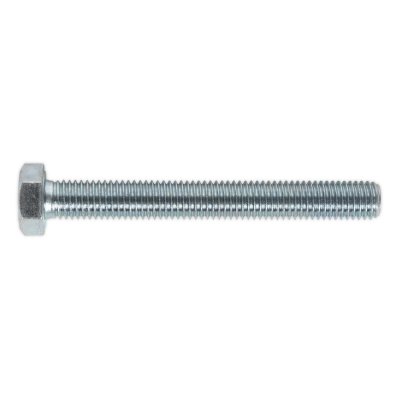 Sealey 8.8 Zinc Plated HT Setscrew M12 x 100mm, DIN 933 - Pack of 10