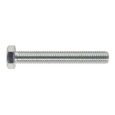 Sealey 8.8 Zinc Plated HT Setscrew M14 x 100mm, DIN 933 - Pack of 10