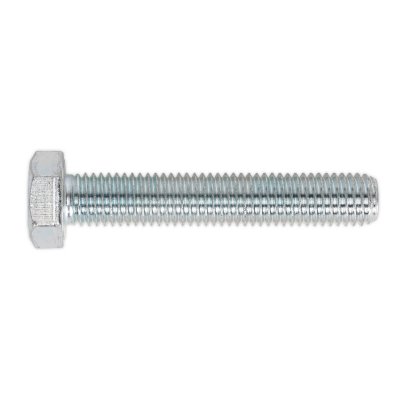 Sealey 8.8 Zinc Plated HT Setscrew M14 x 80mm, DIN 933 - Pack of 10