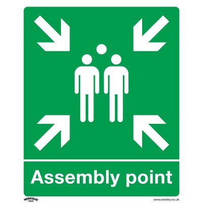 Sealey Worksafe Assembly Point Safety Sign - Rigid Plastic