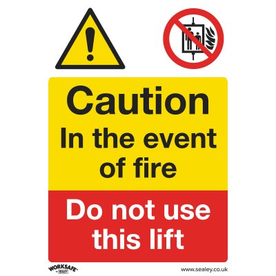 Sealey Worksafe Caution Do Not Use Lift Safety Sign - Rigid Plastic