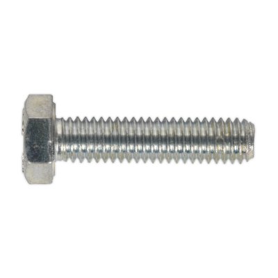 Sealey 8.8 Zinc Plated HT Setscrew M6 x 25mm, DIN 933 - Pack of 50