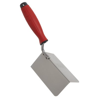 Sealey Stainless Steel External Corner Trowel with Rubber Handle 120 x 60mm