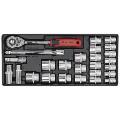 Sealey Tool Tray with Socket Set 26pc 1/2