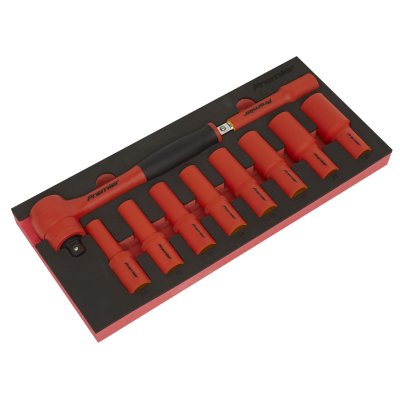 Sealey Premier Insulated Socket Set with Tool Tray 1/2