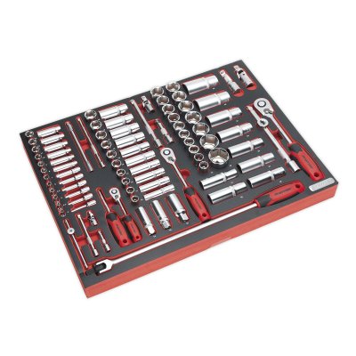 Sealey Premier Platinum Socket Set with Tool Tray 1/4