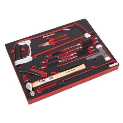 Sealey Premier Platinum Hacksaw, Hammers & Punch Kit with Tool Tray 13pc