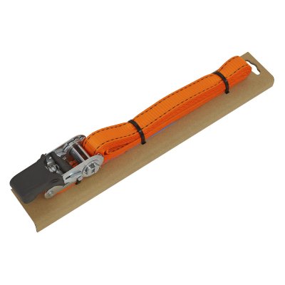 Sealey Ratchet Strap Polyester Webbing with Corner Protector 25mm x 5m 600kg Breaking Strength