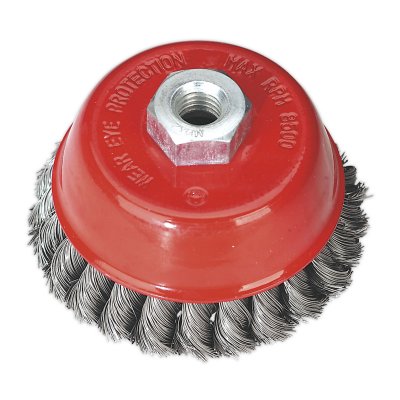 Sealey 100mm Twist Knot Wire Cup Brush M14 x 2mm