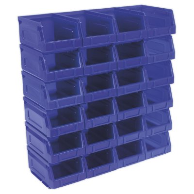 Sealey Plastic Storage Bin 105 x 165 x 85mm, Blue - Pack of 24