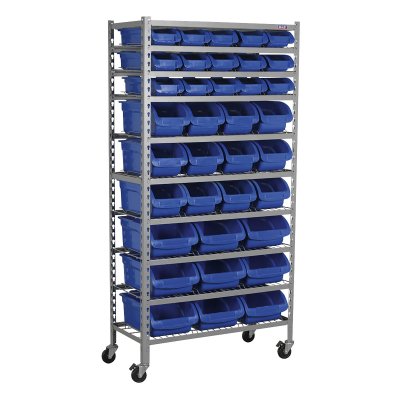 Sealey Mobile Bin Storage System with 36 Bins