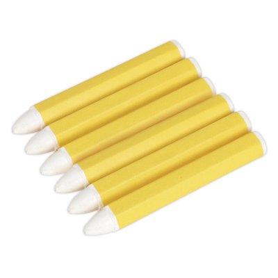 Sealey Tyre Marking Crayon, White - Pack of 6