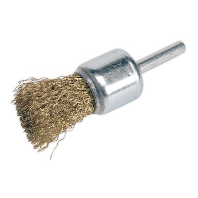 Sealey Flat Top Crimped Wire Decarbonising Brush 25mm