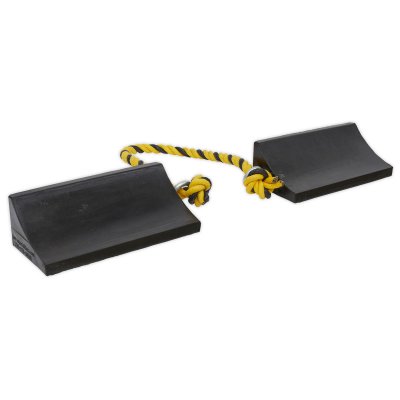 Sealey Rubber Wheel Chocks Heavy-Duty - Pair