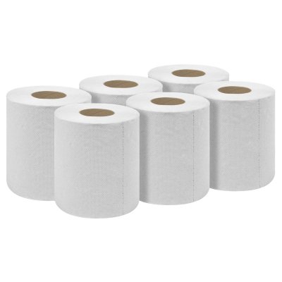 Sealey 2-Ply Embossed White Paper Roll 60m - Pack of 6