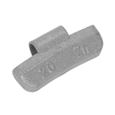 Sealey Plastic Coated Zinc Plated Hammer-On Wheel Weight for Alloy Wheels 20g - Pack of 100