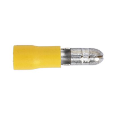 Sealey Bullet Terminal 5mm, Yellow - Pack of 100