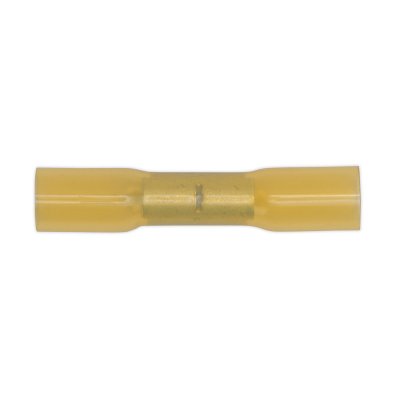 Sealey Heat Shrink Butt Connector Terminal 6.8mm, Yellow - Pack of 50