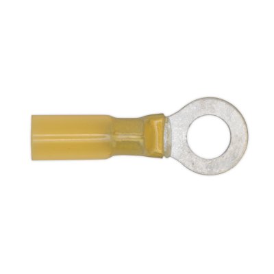 Sealey Heat Shrink Ring Terminal 8.4mm, Yellow - Pack of 25