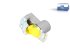 DT Spare Parts - Palm coupling, yellow lid M16 x 1,5 - 9.72001SP - 5 Pack