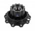 Wheel hub, with bearing d1: 146,1 mm, d2: 168,2 mm, D: 384 mm, 10 bores, b: 27,2 mm, H: 209 mm DT Spare Parts 2.65237