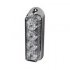 Durite - High Intensity 4 Amber LED Warning Light - Vertical, Chrome bezel (19 flash patterns) - 0-442-40