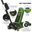 Sealey Premier Low Profile Trolley Jack with Rocket Lift 3 Tonne - Green