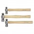 Sealey Premier Ball Pein Hammer Set 3pc Hickory Shafts