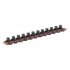 Sealey Premier Socket Retaining Rail with 12 Clips 3/8