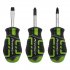 Sealey Premier GripMAX Stubby Screwdriver Set 3pc - Hi-Vis Green