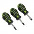 Sealey Premier GripMAX Stubby Screwdriver Set 3pc - Hi-Vis Green