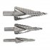 Sealey Spiral Flute HSS M2 Step Drill Bit Set 3pc