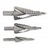 Sealey Spiral Flute HSS 4341 Step Drill Bit Set 3pc