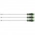 Sealey Premier Extra-Long Hammer-Thru Screwdriver Set 450mm 3pc - Hi-Vis Green