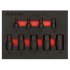 Sealey Premier Low Profile Impact Hex Socket Bit Set 1/4