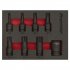 Sealey Premier Spline Impact Socket Bit Set 3/8