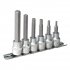 Sealey Hex Socket Bit Set with Rail 6pc 3/8