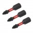 Sealey Premier Pozi Impact Power Tool Bits #1 x 25mm 3pc