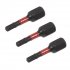 Sealey Premier Hex Impact Power Tool Bits 3 x 25mm 3pc