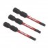 Sealey Premier Hex Impact Power Tool Bits 3 x 50mm 3pc