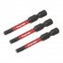 Sealey Hex 4mm Impact Power Tool Bits 50mm - 3pc